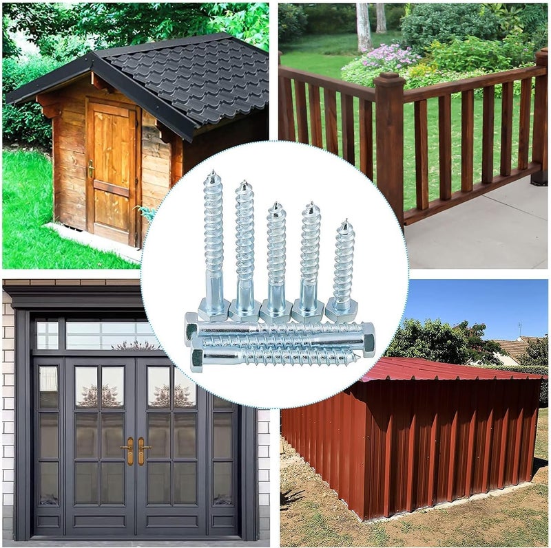 Duravel Hex Head Coach Screws with Washer & Plug for Heavy Timber and Concrete (3 Inch, 6mm) - Image 4